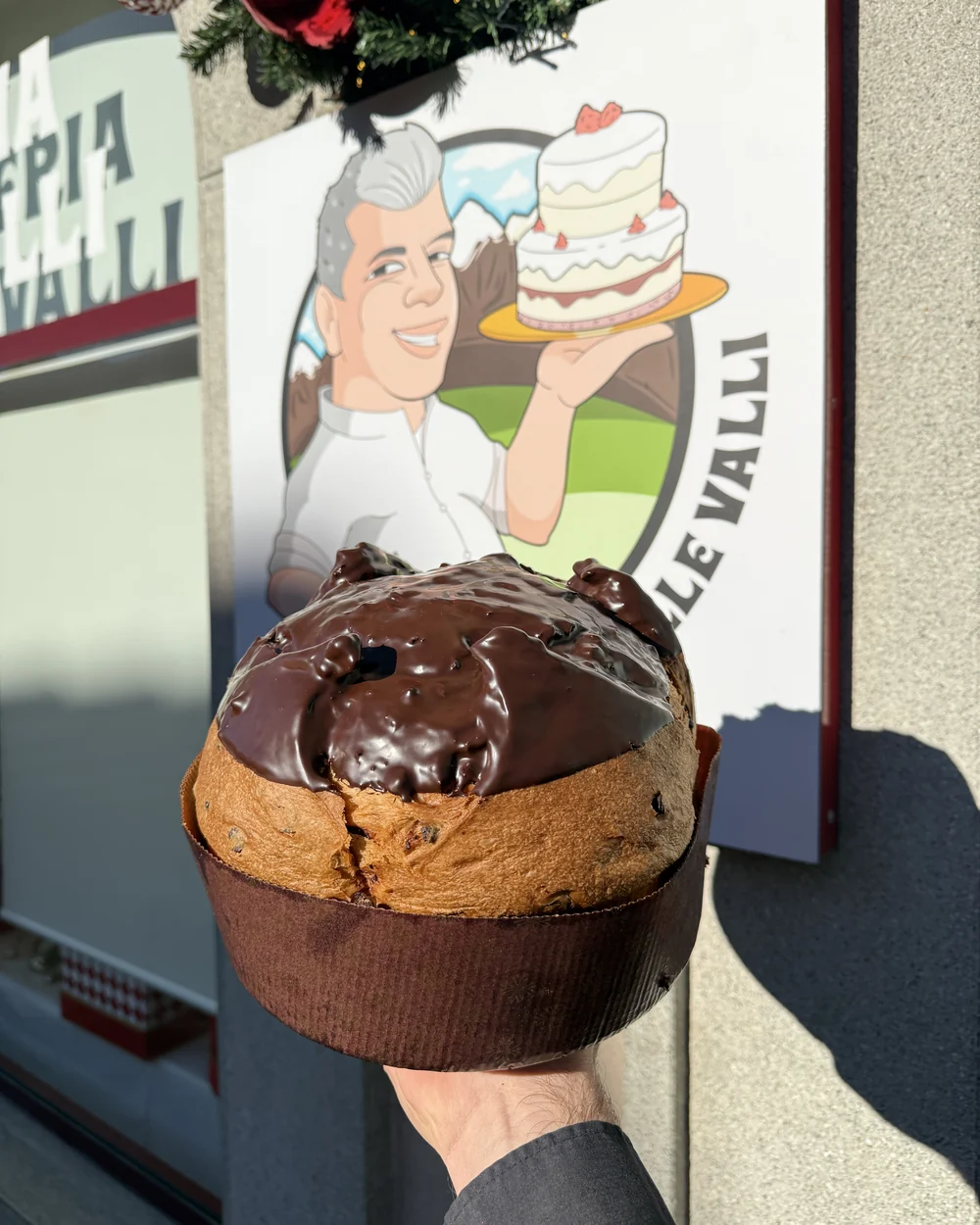 Panettone al cioccolato con glassa fondente — Cremeria delle Valli, Zogno